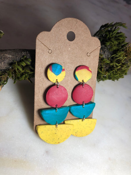 Primarily Colors Four-Tiered Drop Earring