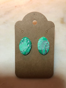 Seafoam Stud Earring, Oval